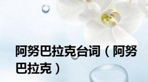 阿努巴拉克台词（阿努巴拉克）