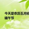 今天是农历五月初五，端午节
