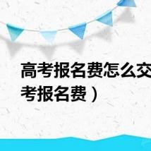 高考报名费怎么交（高考报名费）
