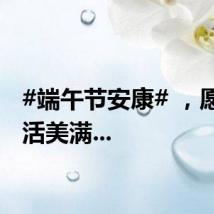 #端午节安康# ，愿你生活美满...