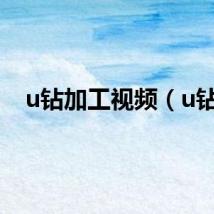 u钻加工视频（u钻）