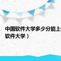 中国软件大学多少分能上(中国软件大学)