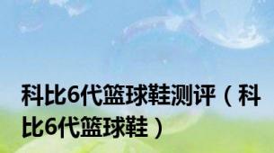 科比6代篮球鞋测评（科比6代篮球鞋）