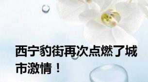 西宁豹街再次点燃了城市激情！