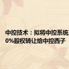 中控技术：拟将中控系统工程100%股权转让给中控西子