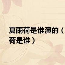 夏雨荷是谁演的（夏雨荷是谁）