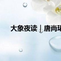 大象夜读｜唐尚珺