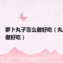 萝卜丸子怎么做好吃(丸子怎么做好吃)