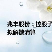 兆丰股份：控股子公司拟解散清算