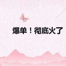 爆单！彻底火了！