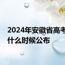 2024年安徽省高考成绩什么时候公布