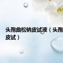 头孢曲松钠皮试液（头孢曲松钠皮试）