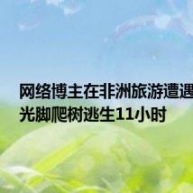 网络博主在非洲旅游遭遇洪水,光脚爬树逃生11小时