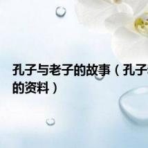 孔子与老子的故事(孔子和老子的资料)