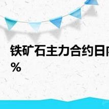 铁矿石主力合约日内跌4%