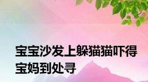 宝宝沙发上躲猫猫吓得宝妈到处寻