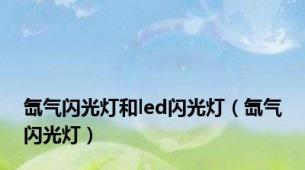氙气闪光灯和led闪光灯（氙气闪光灯）
