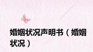 婚姻状况声明书（婚姻状况）