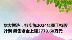 华大智造：拟实施2024年员工持股计划 筹集资金上限3778.68万元