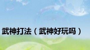 武神打法（武神好玩吗）