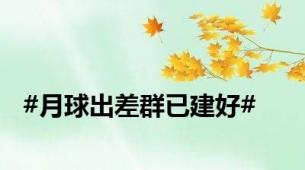 #月球出差群已建好#