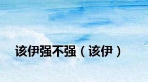 该伊强不强（该伊）
