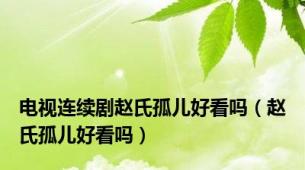 电视连续剧赵氏孤儿好看吗（赵氏孤儿好看吗）