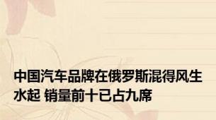 中国汽车品牌在俄罗斯混得风生水起 销量前十已占九席