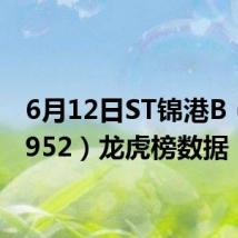 6月12日ST锦港B（900952）龙虎榜数据