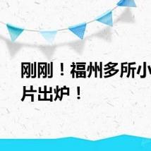 刚刚！福州多所小学划片出炉！