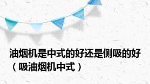 油烟机是中式的好还是侧吸的好（吸油烟机中式）