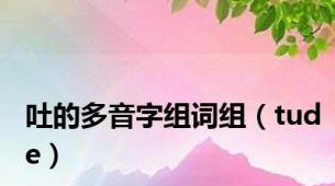 吐的多音字组词组（tude）