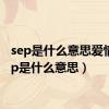sep是什么意思爱情（sep是什么意思）