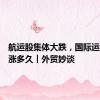 航运股集体大跌，国际运价还能涨多久︱外贸妙谈