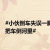 #小伙倒车失误一脚油门把车倒河里#