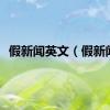 假新闻英文（假新闻）