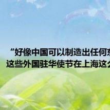 “好像中国可以制造出任何东西”,这些外国驻华使节在上海这么说