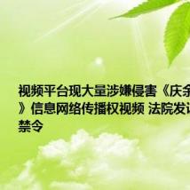 视频平台现大量涉嫌侵害《庆余年第二季》信息网络传播权视频 法院发诉中行为禁令