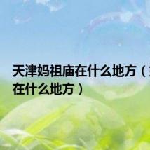 天津妈祖庙在什么地方(妈祖庙在什么地方)