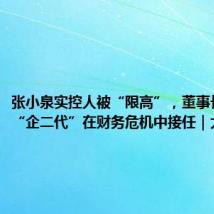 张小泉实控人被“限高”,董事长换人,“企二代”在财务危机中接任|大鱼财经