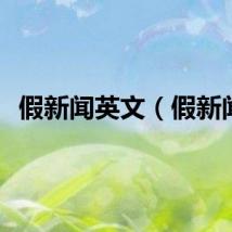 假新闻英文（假新闻）