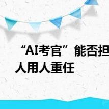 “AI考官”能否担起识人用人重任