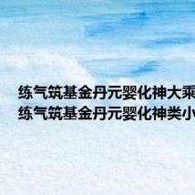 练气筑基金丹元婴化神大乘小说(练气筑基金丹元婴化神类小说)