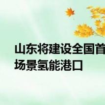 山东将建设全国首个全场景氢能港口