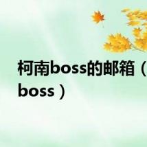 柯南boss的邮箱（柯南boss）