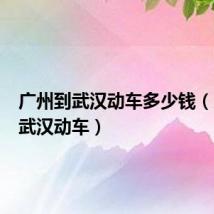 广州到武汉动车多少钱(广州到武汉动车)