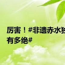 厉害！#非遗赤水独竹漂有多绝#