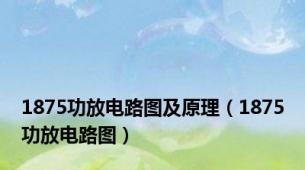 1875功放电路图及原理（1875功放电路图）