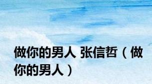 做你的男人 张信哲（做你的男人）