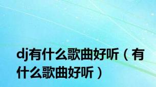 dj有什么歌曲好听（有什么歌曲好听）